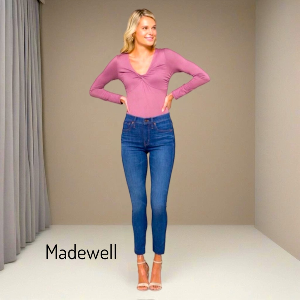 Madewell 9" Mid Rise Raw Hem Skinny Jean Eco • Size 12